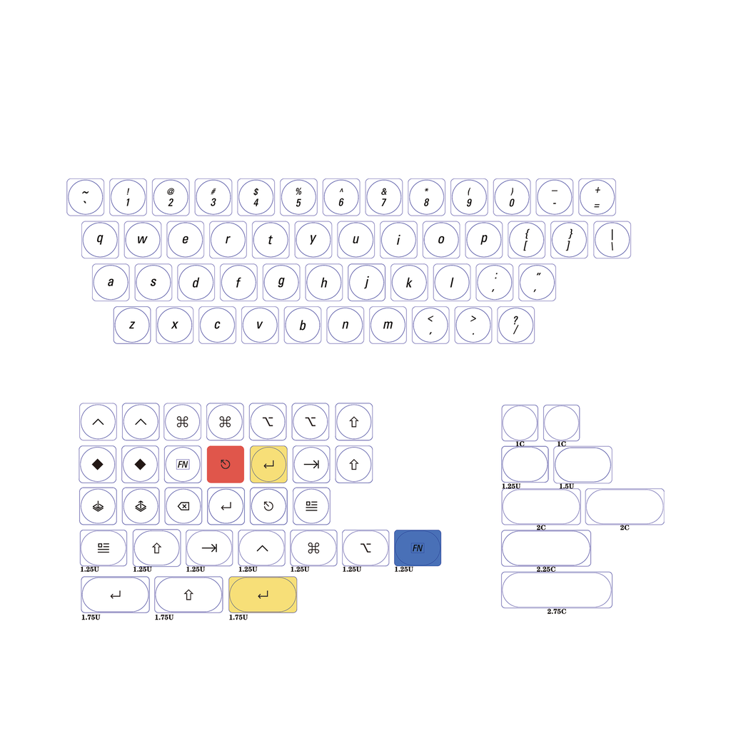 EMK - Retro Keycaps Set
